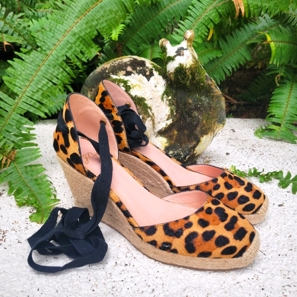 J. Crew Animal Print Espadrilles 8.5